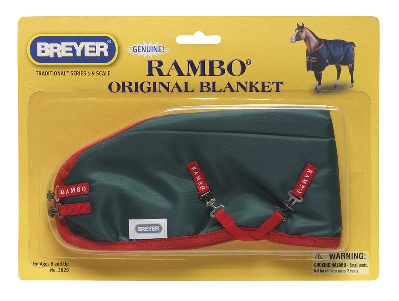 Breyer Traditional Rambo Blanket, Green/Red (1:9 Scale) - Image 2